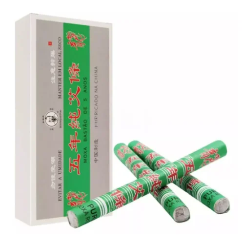 Bastão Moxa Verde Dragon Tipo Aaa 3 Un Pura Artemísia para Moxaterapia